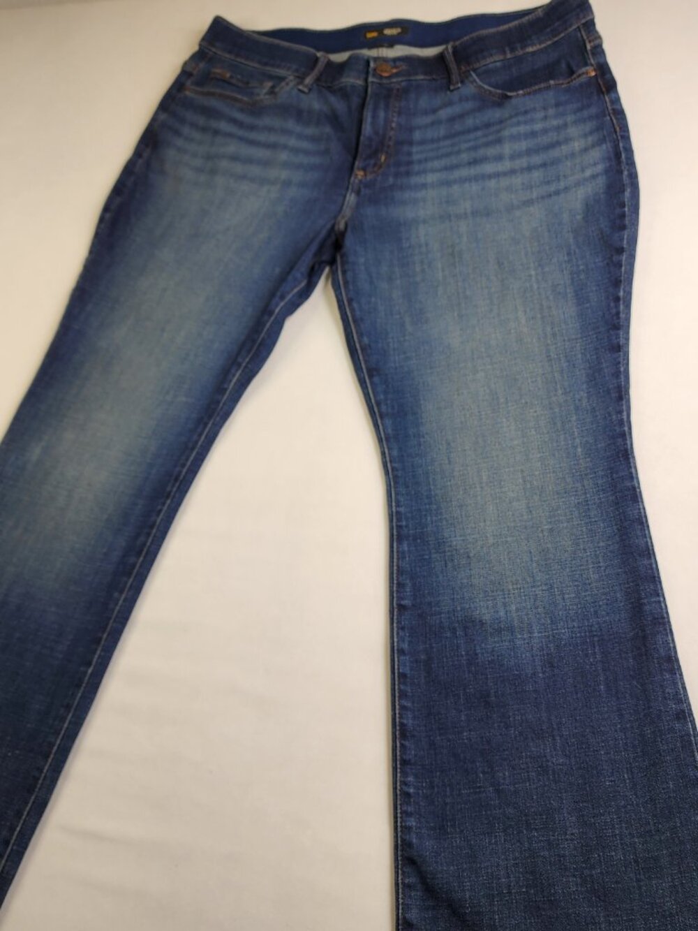 Lee Woman's 18 Short Blue Jeans Regular Fit Bootcut Mid Rise Flex Stretch